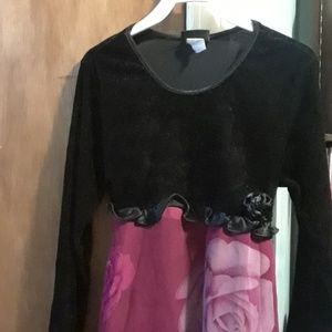 Pretty velour dress, size 9/10